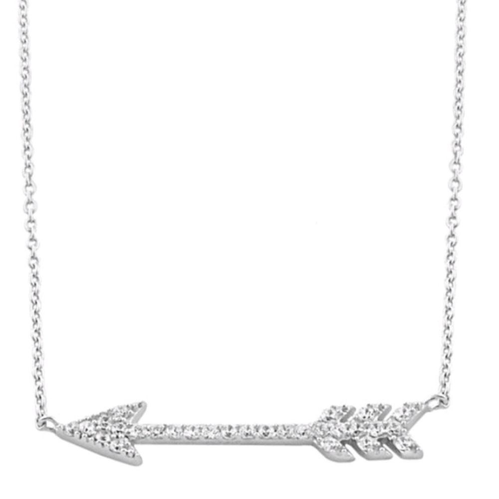 Elegant Silver Arrow Necklace